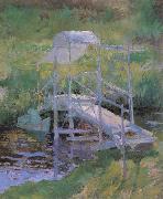 John Henry Twachtman The White Bridge Sweden oil painting artist